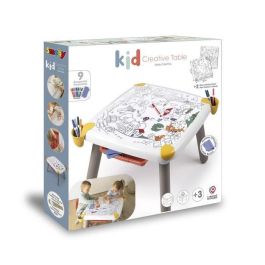 Smoby SMO3032164204007 - Mesa infantil creativa con fieltro borrable, 2 láminas grandes para colorear y 3 compartimentos, edad 3+ años Smoby SMO3032164204007 - Mesa infantil creativa con fieltro borrable, 2 láminas grandes para colorear y 3 compartimentos, edad 3+ años