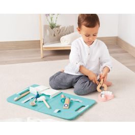 KioKids Juguete Set de Dentista de Madera Educativo con Accesorios, Maletín, Dientes y Caries para Niños +36 meses Multicolor