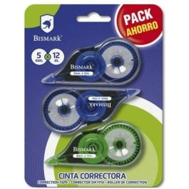 Cinta Correctora Bismark 5 mm 12 m (3 Piezas) (12 Unidades)