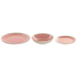 Vajilla Home ESPRIT Blanco Rosa Gres 18 Piezas Vajilla Home ESPRIT Blanco Rosa Gres 18 Piezas