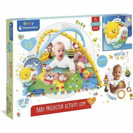 Baby Clementoni Gimnasio de Actividades y Alfombra de Juegos para Bebé, Proyector con Música, Luces y Estrellas (2 Modos)