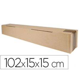 Q-connect Caja de cartón para embalar tubo canal simple 3 mm color kraft 1020x150x150 mm Precio: 13.50000025. SKU: B15N4WA8PV