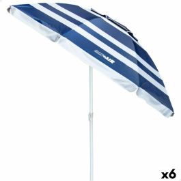 Sombrilla Aktive Azul/Blanco Aluminio Acero 200 x 198 x 200 cm (6 Unidades) Precio: 109.89000022. SKU: B1JAM5VMAN