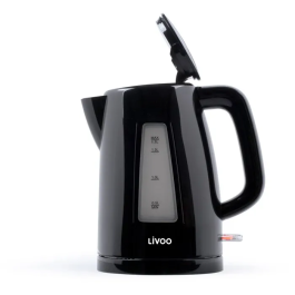 Livoo Hervidor de Agua 1.7L, 2200W, Base Giratoria 360 Grados, Negro, DOD184N, AUC3523930097904