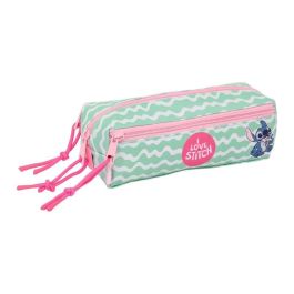 Bolso Escolar Portatodo Safta Triple Pequeño Con Goma Elastica 22 cm Stitch Ice Cream 85x220x60 mm