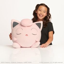 Bandai BAN3701405823641 Peluche Pokémon Jigglypuff 40 cm, suave y esponjoso