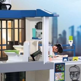 Playmobil Comisaría de Policía con Sala de Investigación | Set de Juego de Rol para Niños, +3 años, Material Plástico
