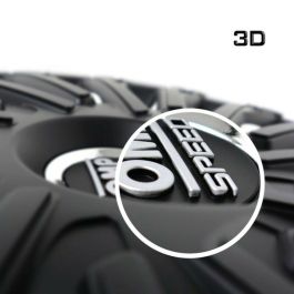 Tapacubos OMP Stinger Speed Negro Plateado 14" (4 uds) Tapacubos OMP Stinger Speed Negro Plateado 14" (4 uds)