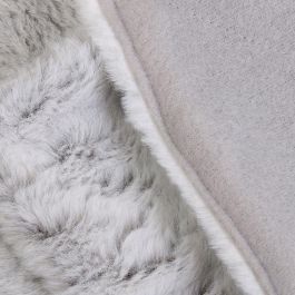 Home Deco Factory Manta Gris XXL 140x200 cm Imitación Piel Suave Poliéster