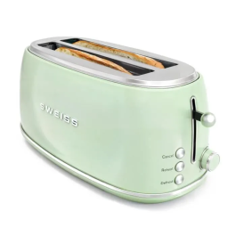Sweiss GRV7 Tostadora Vintage de 2 Ranuras, 1500 W, Color Verde