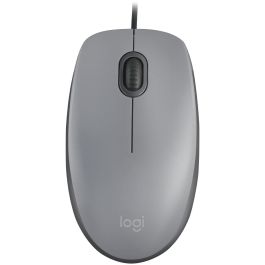 Logitech M110 Ratón Silencioso con Cable USB. Confort ambidiestro de tamaño completo, clic con más del 90% de reducción de ruido.