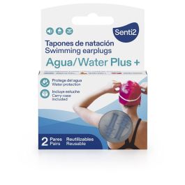 Senti2 AGUA PLUS+ Tapones de Natación Protección Oídos 2 Unidades con Estuche Precio: 3.50000002. SKU: B1DEGWJQ43