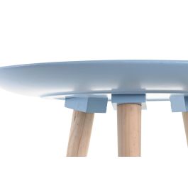 DKD Home Decor Mesita Auxiliar Mediterraneo Desmontable de MDF y Pino, Azul y Azul Celeste, 44x35x44 cm - Pack de 2 Unidades