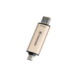 Transcend JetFlash 930C USB 3.2 Gen 1 Tipo-A/Tipo-C 512GB Pendrive 420MB/s Lectura 400MB/s Escritura Color Oro