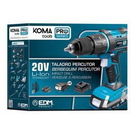 Koma Tools 20v-tap2-k Taladro Percutor Atornillador con 2 Baterías 2.0 Ah y Cargador Incluido, Pro Series