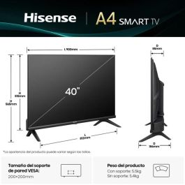 Hisense 40A4Q Smart TV 40" Full HD DLED Wifi Negro