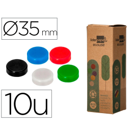 Liderpapel Imanes Ecouse PP Reciclado para Pizarra Magnética, 35 mm, Caja de 10 Unidades Precio: 2.95000057. SKU: B15V6R33K6