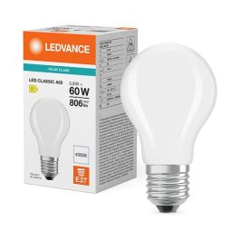 OSRAM LED Classic A 60 Filament 5.9W 840 Blanco Neutro 4000K E27 Frosted - Sustituye 60W, 806lm, Clase D