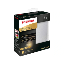 Toshiba Disco Duro Externo Canvio Slim 2TB Plata TOS4260557510698