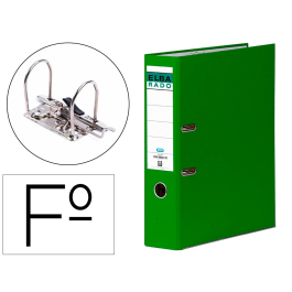 Elba Archivador de palanca Folio Verde Lomo 80 mm Carton forrado 2 Anillas 75 mm Rado Chic Precio: 8.49999953. SKU: B1372BHE9Z
