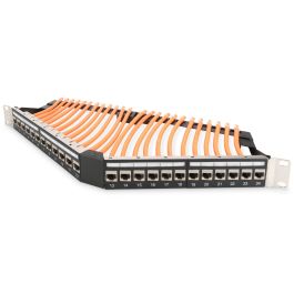 Digitus Keystone Jack Cat6a Apantallado, Módulo Rj-45/LSA, Organizador Cables Inteligente, Plata, Set 24 Unidades