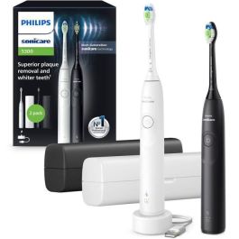 Cepillo de dientes - PHILIPS - HX7109/01 - Sonicare - Mango doble Serie 5300 - Blanco y negro - Eléctrico