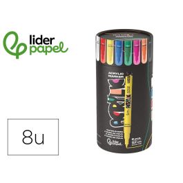 Rotulador Liderpapel Acrylic Base Agua Todo Tipo De Superficie Punta Fina 0,7 mm Caja De 8 Unidades Colores Precio: 11.68999997. SKU: B1CS4LHSYA