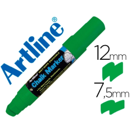 Artline EPW-12 Rotulador Pizarra Verde Negra 12 mm Trazo Rectangular para Cristal y Plástico Uso Exterior Interior Borrable Húmedo Precio: 34.59000017. SKU: B13BSR7DLW