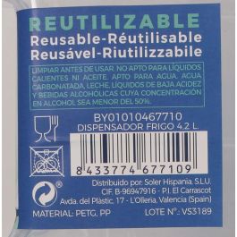 Inde Dispensador Frigo Water Fres 4.2L 39x7.5x21 cm (12 Unidades)