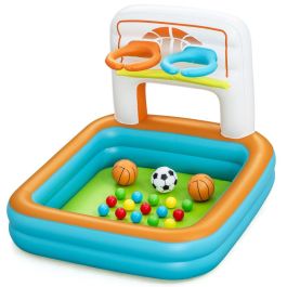 Bestway Piscina Hinchable Infantil Juegos Canastas con Pelotas y Bolas 120x107x84 cm +2 Años Jardin 52728