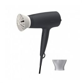 Philips BHD302/10 Secador de Pelo Serie 3000 de 1600W, Tecnología ThermoProtect, 3 Temperaturas, Aire Frío y Boquilla Concentradora, Negro