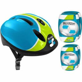 Combo Casco y Set Protecciones Azul para Ciclismo, Patines, Patinetas (Rodilleras, Coderas) - Ajustable 52-56cm, Estructura EPS Precio: 35.88999997. SKU: B18872ADAY