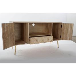 Mueble de TV DKD Home Decor 118 x 40 x 65 cm Metal Marrón claro Madera de Paulonia Pino