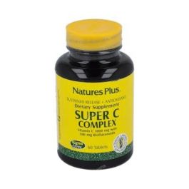 NATURES PLUS Super C Complex + Bioflavonoides Acción Retardada 1000 mg 60 Comprimidos para Inmunidad y Circulación Precio: 28.5000001. SKU: B1CCNCDJK7
