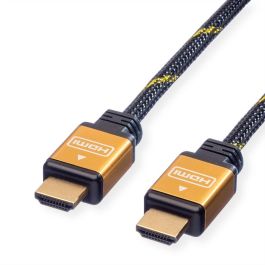 ROLINE 11.04.5563 Cable HDMI, 3 m, Tipo A, Negro/Oro Precio: 35.9975. SKU: B12V244KF5
