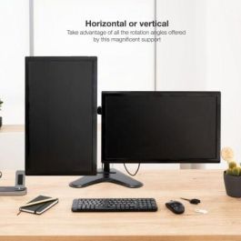 TooQ DB1702TN-B Soporte Sobremesa para 2 Monitores 17-32" VESA 75x75 100x100 hasta 9kg por Brazo Giratorio Inclinable Negro