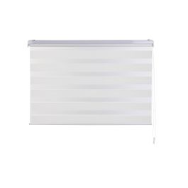 DKD Home Decor Estor Basicos Blanco Poliester Pvc Dia-noche 190 x 120 cm