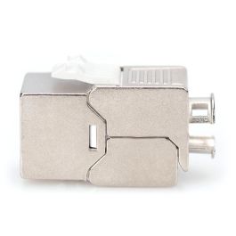 Digitus Módulo Keystone CAT 6 Apantallado Plano Plata, Conectores RJ-45 Hembra, Contactos Oro, AWG 26/22