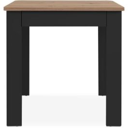 Mesa OSLO - Rectangular - 4 personas - 80 x 77 x 80 cm - Negro / Roble artesanal Mesa OSLO - Rectangular - 4 personas - 80 x 77 x 80 cm - Negro / Roble artesanal
