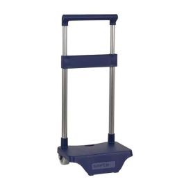 Safta Carro Portamochilas Azul Marino para Niños 3 Años con Ruedas - 67.50x22x17 cm