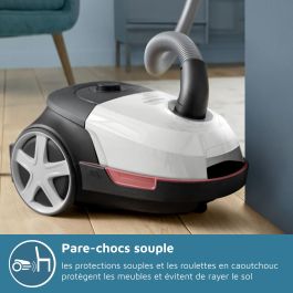 Philips XD6122/12 Aspirador cilíndrico con bolsa, 900 W, 4 L, Blanco polar