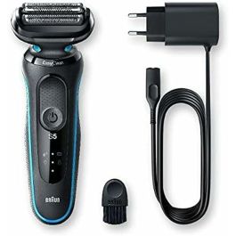 Braun 50-M1000s Máquina de Afeitar Láminas Series 5 Wet&Dry, Lavable, Batería Litio 50 min, Negro/Azul