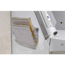 Durable Expositor de Pared con 2 Compartimentos Magnéticos Transparentes para Folletos A4 Horizontal