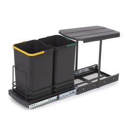 Emuca Contenedor de reciclaje para fijación inferior y extracción manual/automática en mueble de cocina Recycle 2x12litros, Plástico gris antracita Emuca Contenedor de reciclaje para fijación inferior y extracción manual/automática en mueble de cocina Recycle 2x12litros, Plástico gris antracita Precio: 86.58999943. SKU: B1KHZ9EE22