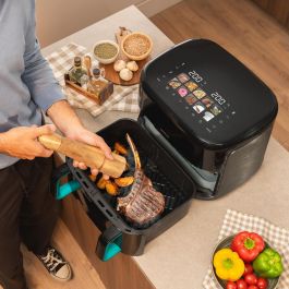 Cecotec Freidora de Aire Grill Cecofry&Grill Smokin'Prime 11000 2800W 10L Acero Inox. Negro