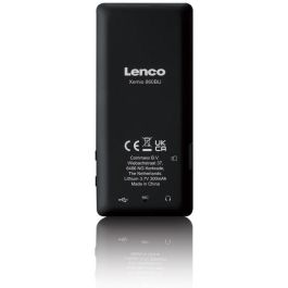 Lenco Xemio-860BU Reproductor MP3 8GB con Pantalla LCD, Bluetooth 5.3 y Auriculares, Negro/Azul
