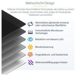 Protector de Pantalla Startech Filtro de Privacidad para Portátil de 14in - Filtro para Monitor para Pantalla Ancha 16:9 - Prote