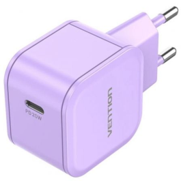 Vention FEJV0-EU Cargador de Pared USB-C 20W Carga Rápida PD GaN Morado Precio: 6.69000046. SKU: B1B4Q78CGH