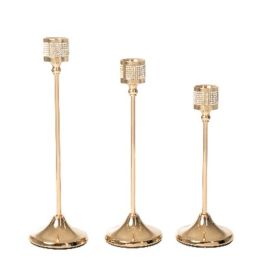 Set de Portavelas Romimex Dorado Metal Vidrio 7 x 22 x 7 cm 3 Piezas Precio: 43.58999953. SKU: B1GKSN2QTY