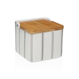 Salero con Tapa de Bambú G-Lines Versa 12x11 cm - Cerámica (4 Unidades)